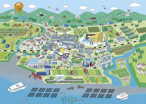 佐賀市様　2050年の佐賀市イメージビジュアル
